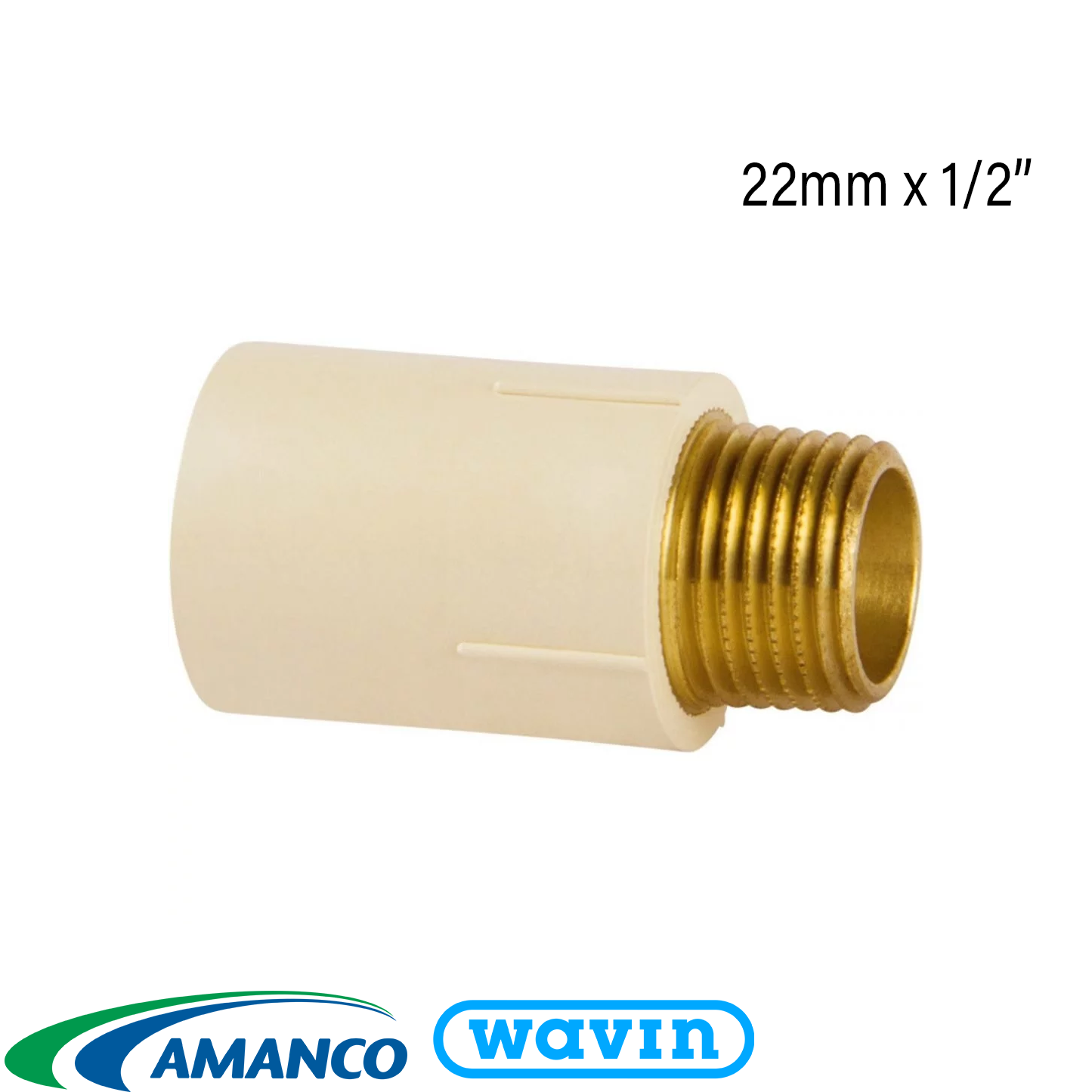 Conector de Transição Macho CPVC 22mm x 1/2″ – AMANCO