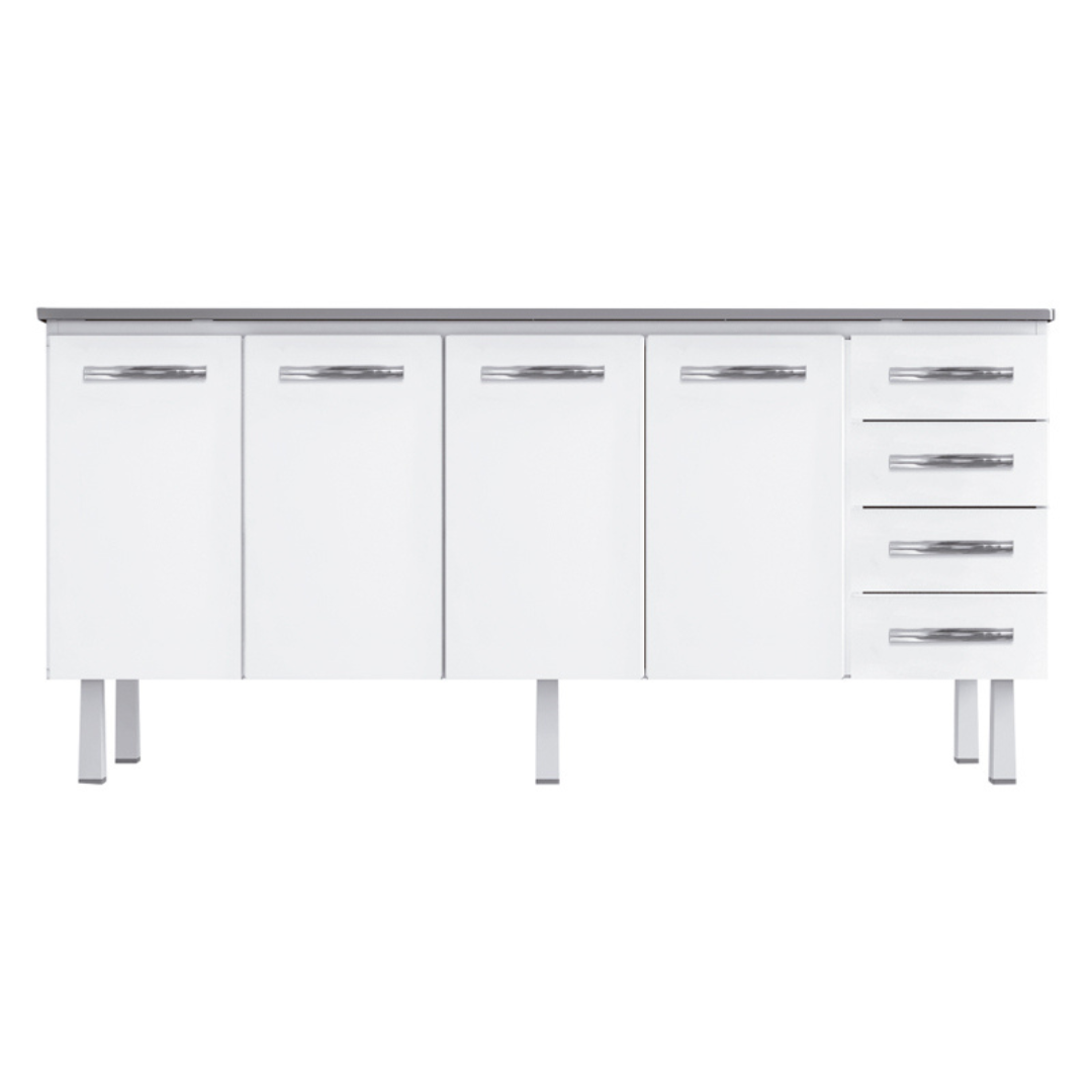 Gabinete Aço Cozinha Branco 1,80m – Vitralfer